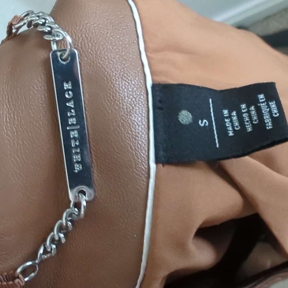 Leather Jacket With Structured Shoulders Size Sma… - image 8